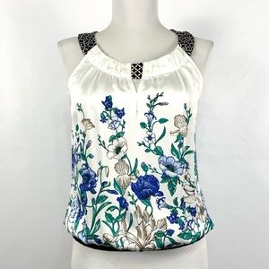 White House Black Market    USED 
Floral Sleeveless Top    Size XS